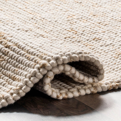 Deeanna Casual Textured Wool Area Rug