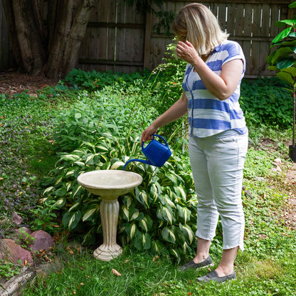 Grecian Reinforced Concrete Bird Bath - 16 in - White