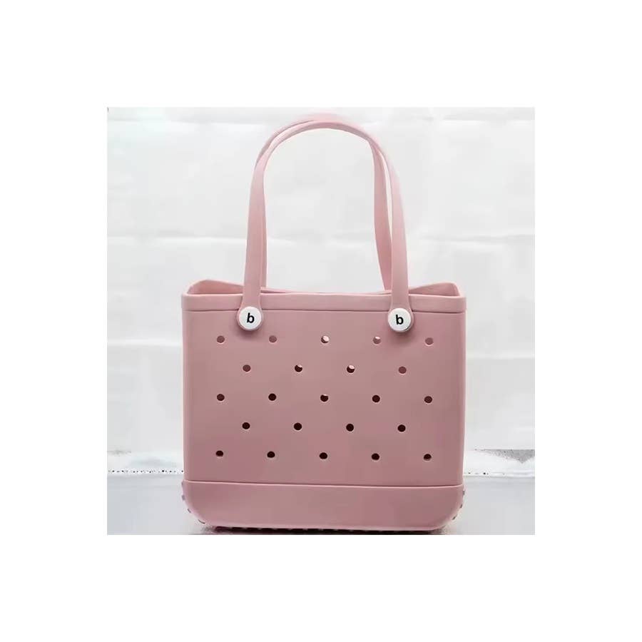 Summer Rubber Tote Solid Color Jelly Beach Bags
