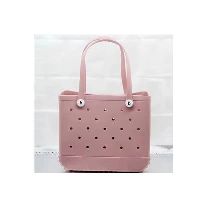Summer Rubber Tote Solid Color Jelly Beach Bags