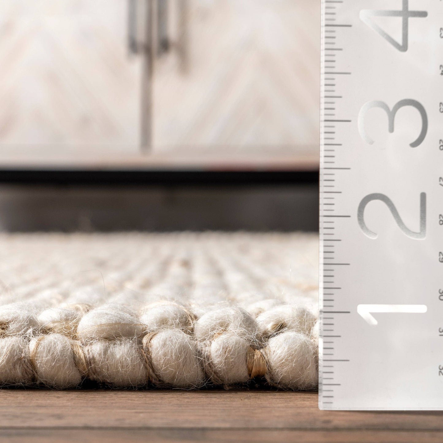 Deeanna Casual Textured Wool Area Rug