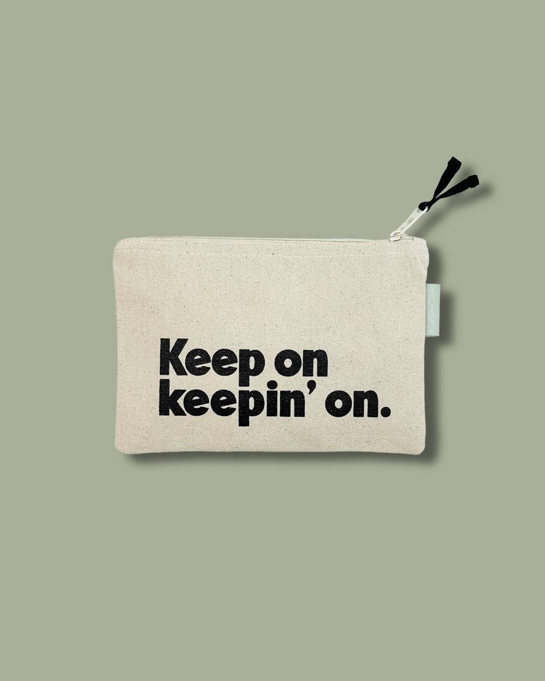 Live Joyfully Small Canvas Zipper Pouch