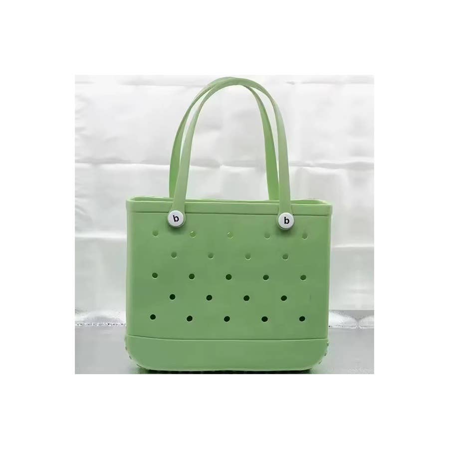 Summer Rubber Tote Solid Color Jelly Beach Bags