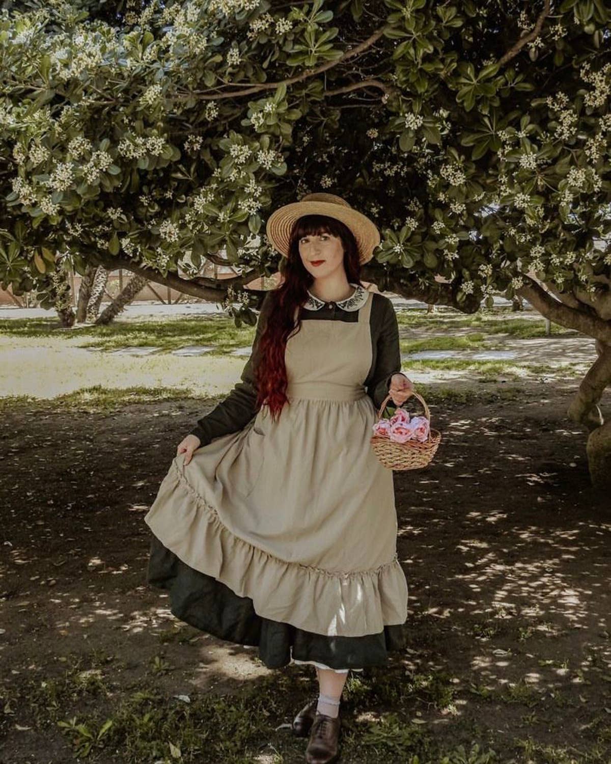 Vintage French Country Style Cotton Apron