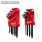 Milwaukee 22-Key Ball End L-Style Hex Key Set - SAE/Metric