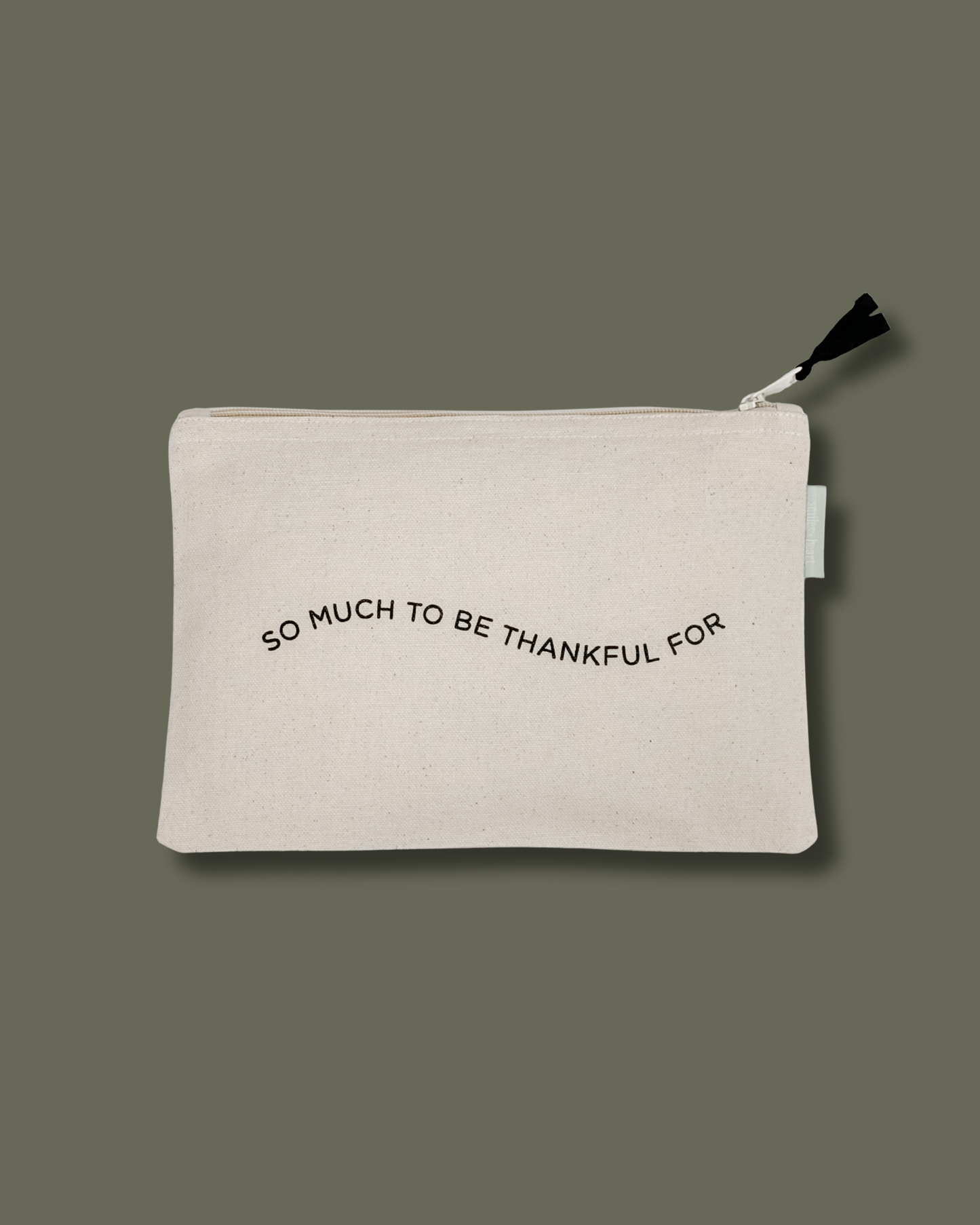 So Much to be Thankful For Large Canvas Zipper Pouch