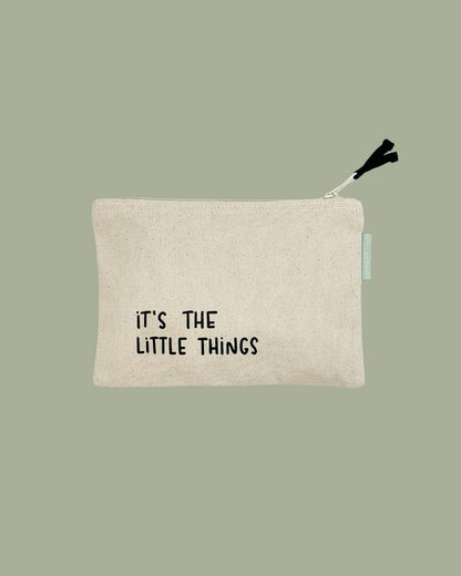 Hearts Small Canvas Zipper Pouch