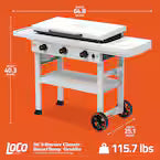 Loco Cookers 36” 3-Burner Classic SmartTemp Griddle